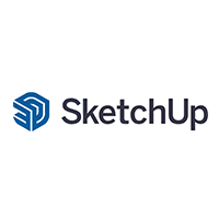 SketchUp logo with a stylized 'S' icon in blue next to the word 'SketchUp.'