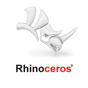 Icon of Rhinoceros 3D version 8 with a stylized rhino head silhouette and the numeral '8'.